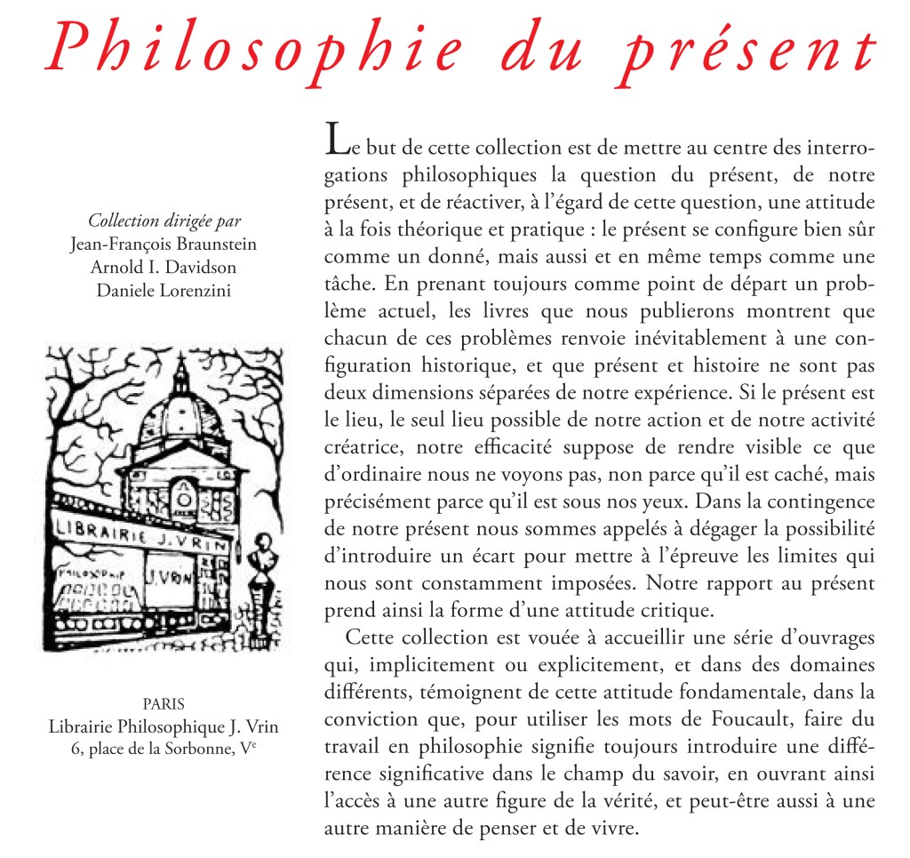 Philosophie du présent