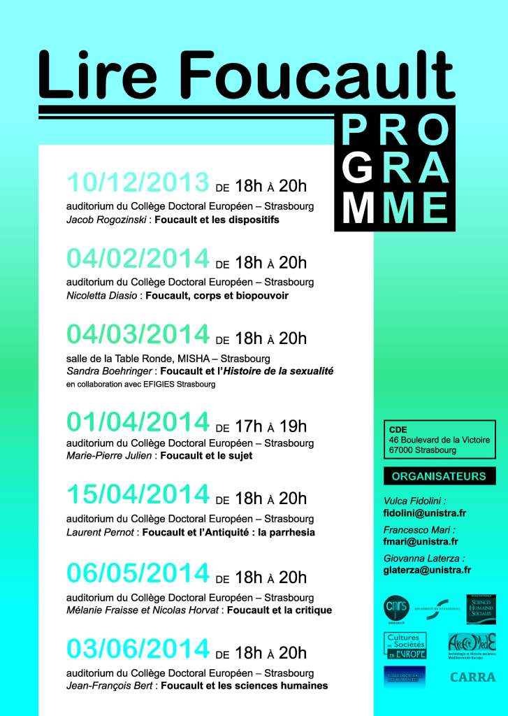 LireFoucaultProgramme