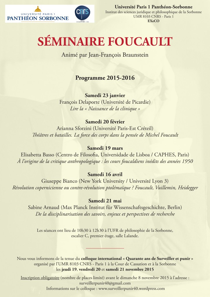 Seminaire Foucault 2015-2016